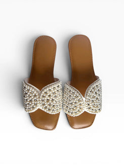 Pearl Embellished Flats for Women - Casual and Festive Wear - view 2