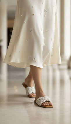 Pearl Embellished Flats for Women - Casual and Festive Wear - view 7