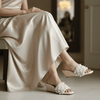 Pearl Flower Wedges for Women - Casual & Party Wear - Image 3 - Cunei India
