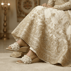 Pearl Flower Wedges for Women - Casual & Party Wear - Image 5 - Cunei India
