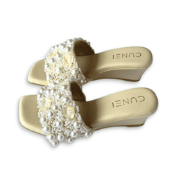 Pearl Flower Wedges for Women - Casual & Party Wear - Image 8 - Cunei India