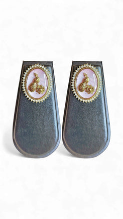 Pink and Gold Cz Oval Stud Earrings for women, Cunei India