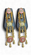 Pink and Green Enamel Cascading Hanging Earrings for women, Cunei India