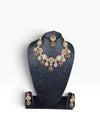 Pink and Red Kundan Drop Heritage Clusters Necklace Set product photo, Cunei India