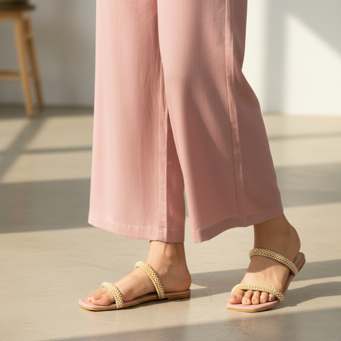 Pink Pearl Twin Flats for Women - Daily & Office Wear - Image 1 - Cunei India