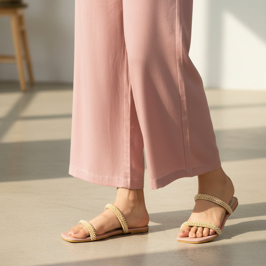 Pink Pearl Twin Flats for Women - Daily & Office Wear - Image 1 - Cunei India