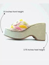 Pistachio Green Hand Embroidered Wedges - cunei