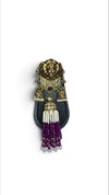 Purple Royal Lion Jhumka Dangling Earrings product photo, Cunei India