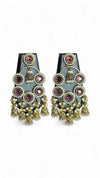 Purple and White Cz Cascading Hanging Earrings for women, Cunei India