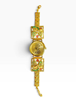 Rare Victorian Golden Dial Pastel Green Heritage Watch for Women - view 3