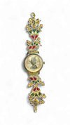 Red and Green Enamel Floral Bracelet Watch for women, Cunei India