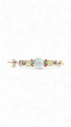 Imperial Red and Green Peacock Motif Pearl Enamel Watch, side view, Cunei India