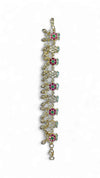 Red Green and White Kundan Ethnic Bracelet for women, Cunei India