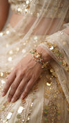 Red Green and White Kundan Ethnic Bracelet product photo, Cunei India
