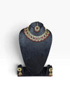 Red and White Kundan Crystal Beaded Necklace Set product photo, Cunei India