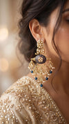 Royal Blue Statement Earrings for Women
