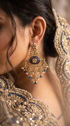 Royal Blue Statement Earrings for Women - view 2