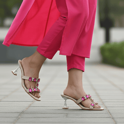 Royal Pink Heels for Women - Party & Wedding Wear - Image 2 - Cunei India