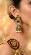 Royal Temple Maroon Earrings for Women - view 5