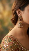Royal Temple Maroon Earrings for Women - view 6
