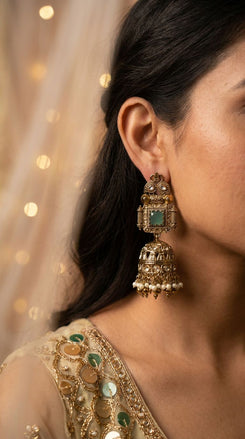 Royal Temple Mint Earrings product photo, Cunei India