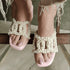 Salmon Pink Pearl Motif Wedges - cunei
