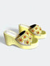 Sunflower Yellow Floral Wedges - cunei
