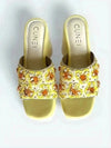 Sunflower Yellow Floral Wedges - cunei