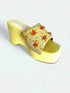Sunflower Yellow Floral Wedges - cunei