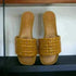 Womens Tan Opulence Buttoned Slides