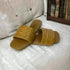 Womens Tan Opulence Buttoned Slides