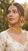 Traditional Light Pink Heritage Polish Choker Necklace Set - view 3