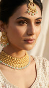 Traditional Pink and Green Heritage Polish Choker Necklace Set