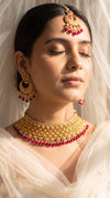 Traditional Red Heritage Polish Choker Necklace Set