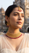 Traditional Red Heritage Polish Choker Necklace Set - view 4