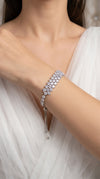 Triad Crystal Tennis Bracelet for Women - Party & Wedding Wear - view 2