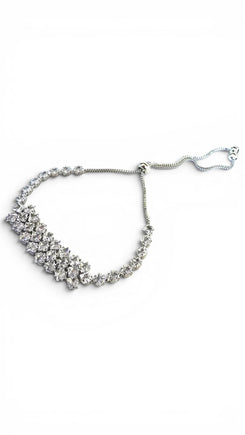Triad Crystal Tennis Bracelet for Women - Party & Wedding Wear - view 4