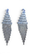 White Crystal Chandelier Earrings for Women - Party & Wedding Wear - view 6