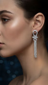 White Crystal Delicate Earrings - Party & Wedding Wear