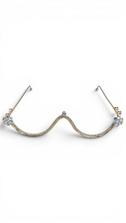 White Crystal Rounded Facelet - Party & Wedding Wear - view 3
