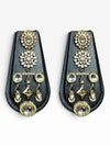 White Floral Diamond Dangling Earrings product photo, Cunei India