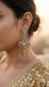 White Ganesha Elephant Dangling Earrings for women, Cunei India