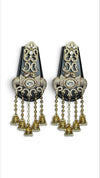 White Ganesha Elephant Dangling Earrings product photo, Cunei India