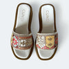 White Embroidered Patchwork Sandals for Women - Casual & Summer Wear - Image 3 - Cunei India