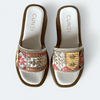 White Embroidered Patchwork Sandals for Women - Casual & Summer Wear - Image 3 - Cunei India
