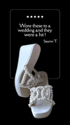 White Pearl Motif Wedges - cunei