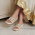 White Pearl Motif Wedges