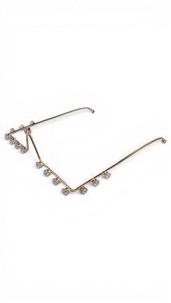 White Crystal Triangle Facelet - Party & Wedding Wear - view 3