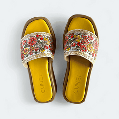 White Yellow Sandals for Women - Casual & Summer Wear - Image 3 - Cunei India
