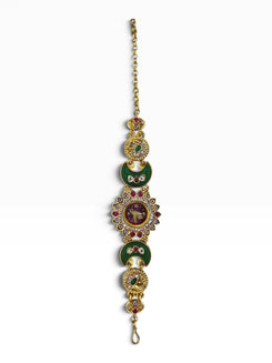 Wine Crescent Elephant Motif Bracelet Watch for Women - view 2
